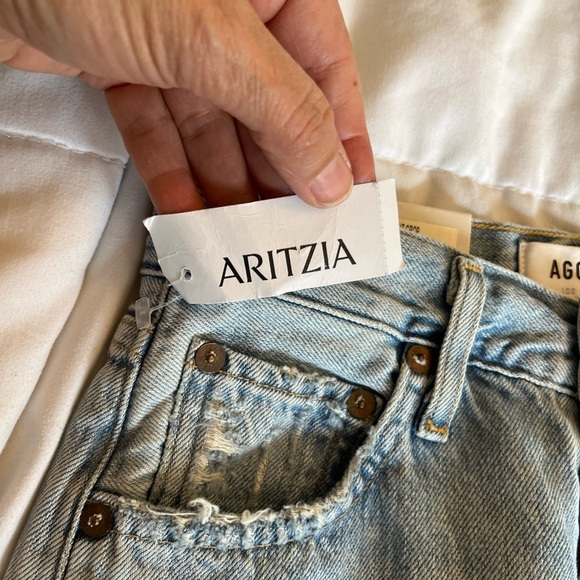 Agolde Riley High Rise Straight Crop in Shatter Light Wash size 23 - Picture 10 of 15